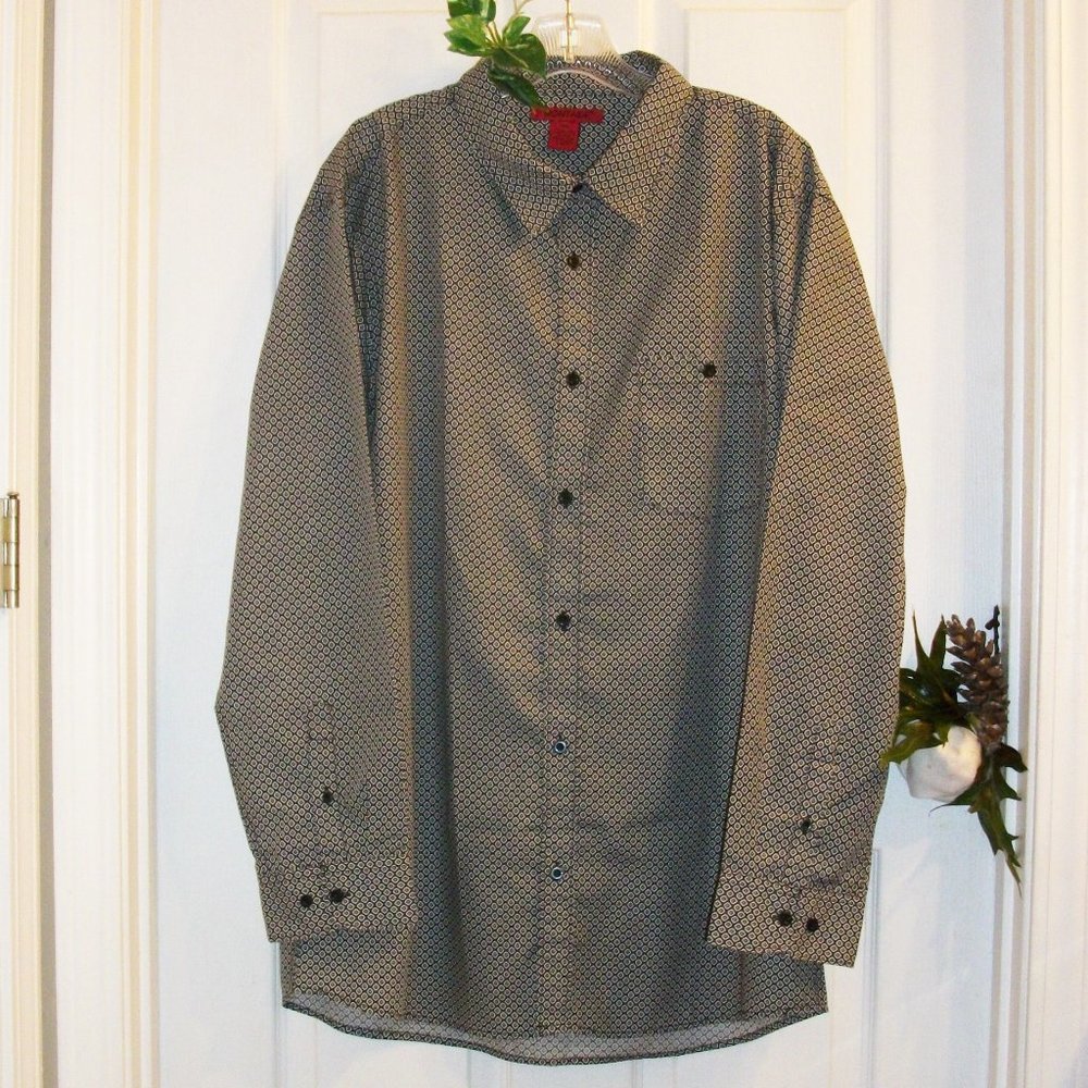 ❄️HP❄️Montage XXL Men's Button Down Shirt Lg Sleeve Gray